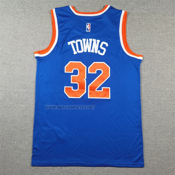 Camiseta New York Knicks Karl-Anthony Towns NO 32 Icon 2024-25 Azul